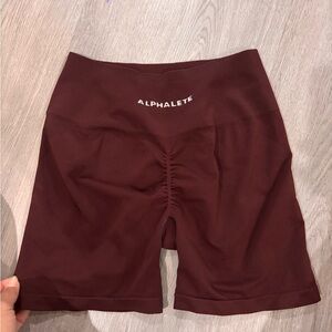 Alphalete Women's Deep Red Bike Shorts